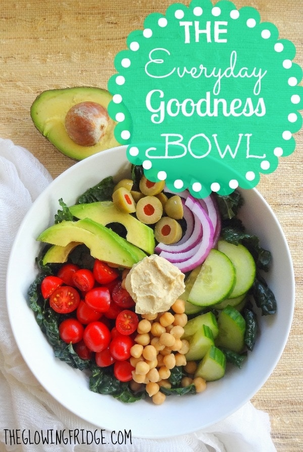 The Everyday Goodness Bowl - a big bowl of good-for-you-ingredients - from The Glowing Fridge
