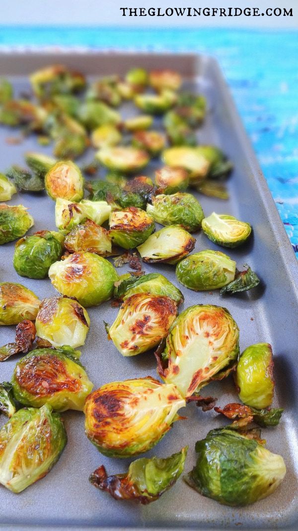 Oven-Roasted Brussels Sprouts - Clean recipe, Super Crispy and Naturally Delicious - From The Glowing Fridge