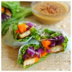 Spring Rolls with Spicy Peanut Sauce
