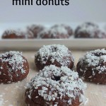 Fudgy Coconut Glazed Mini Donuts