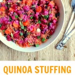 Quinoa Stuffing with a Cashew Cranberry Sauce