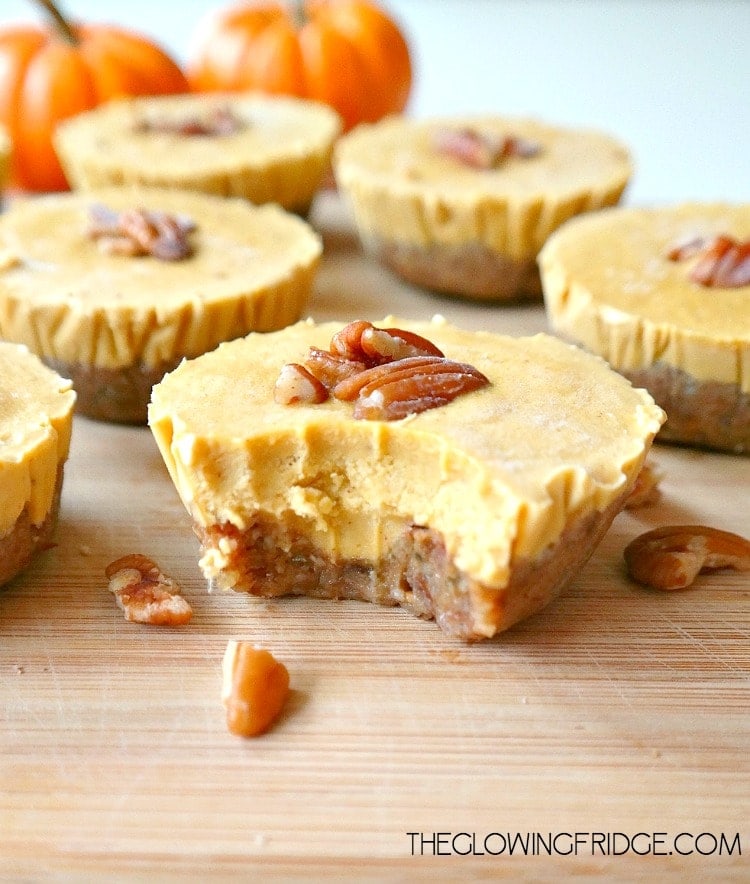 Mini Vegan Pumpkin Pie Cheesecakes | Homemade Vegan Thanksgiving Recipes For A Healthful Celebration