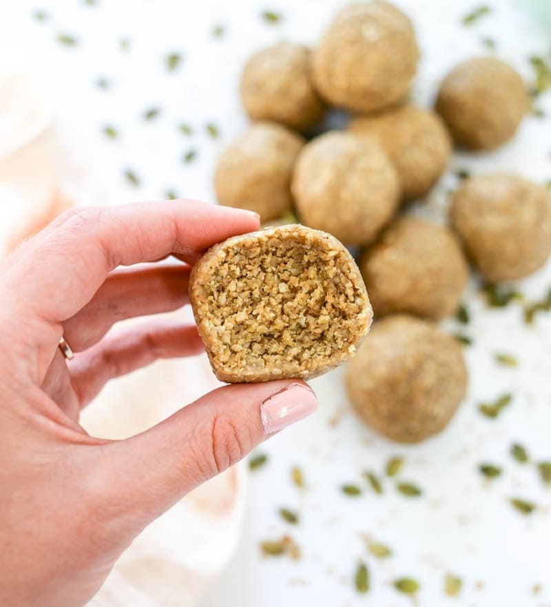 Seed Cycling Energy Balls for Hormone Balance. Vegan and Gluten Free snack bites. #seedcycling #energyballs #snackballs #hormonebalance