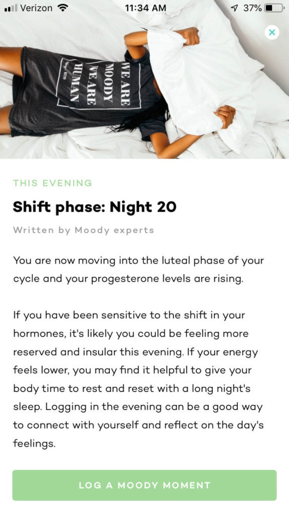 The Moody Month App is designed to help women connect to their bodies, hormones and moods, to improve their mind-body connection and wellbeing. #moodymonth #periodapp