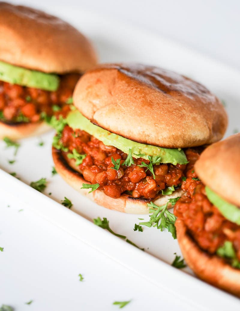 Vegan Sloppy Joes. A smoky, savory and simple plant-based delicious anytime meal that is sure to please. Full of protein and fiber for a hearty sloppy joe!