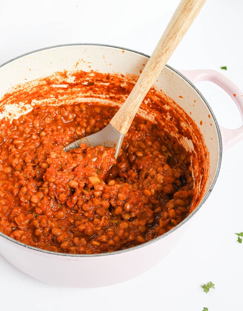 Vegan Sloppy Joes. A smoky, savory and simple plant-based delicious anytime meal that is sure to please. Full of protein and fiber for a hearty sloppy joe! #vegan #sloppy #joe #recipe