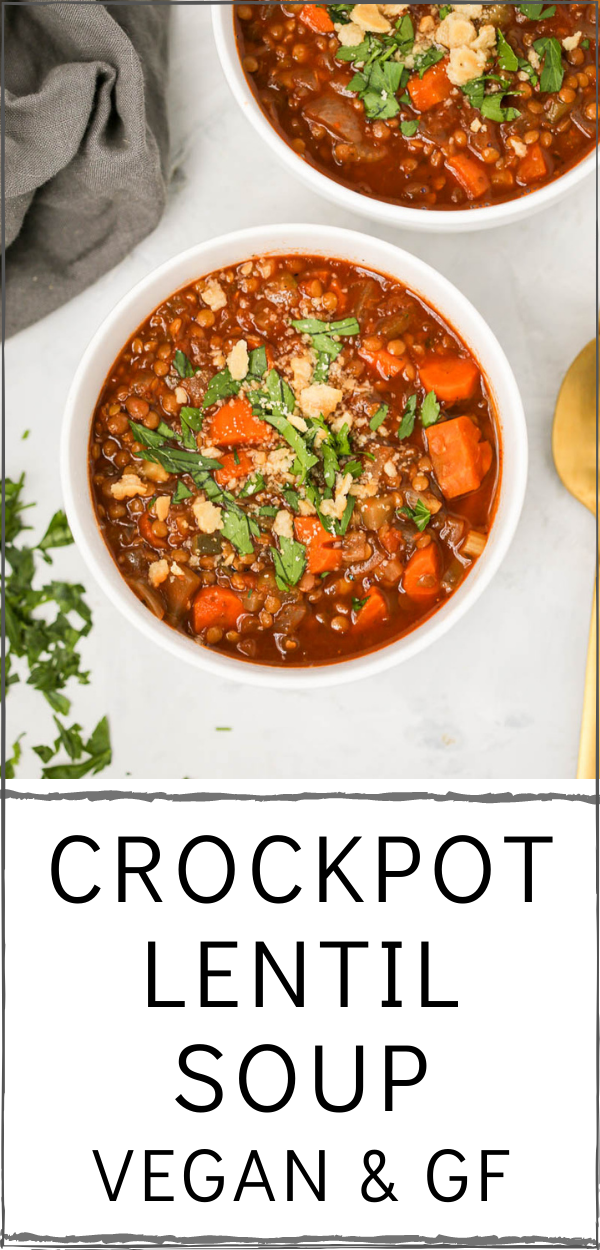 Vegan Crockpot Lentil Soup » The Glowing Fridge