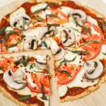 Vegan Tortilla Mushroom and “Mozzarella Cream” Pizza
